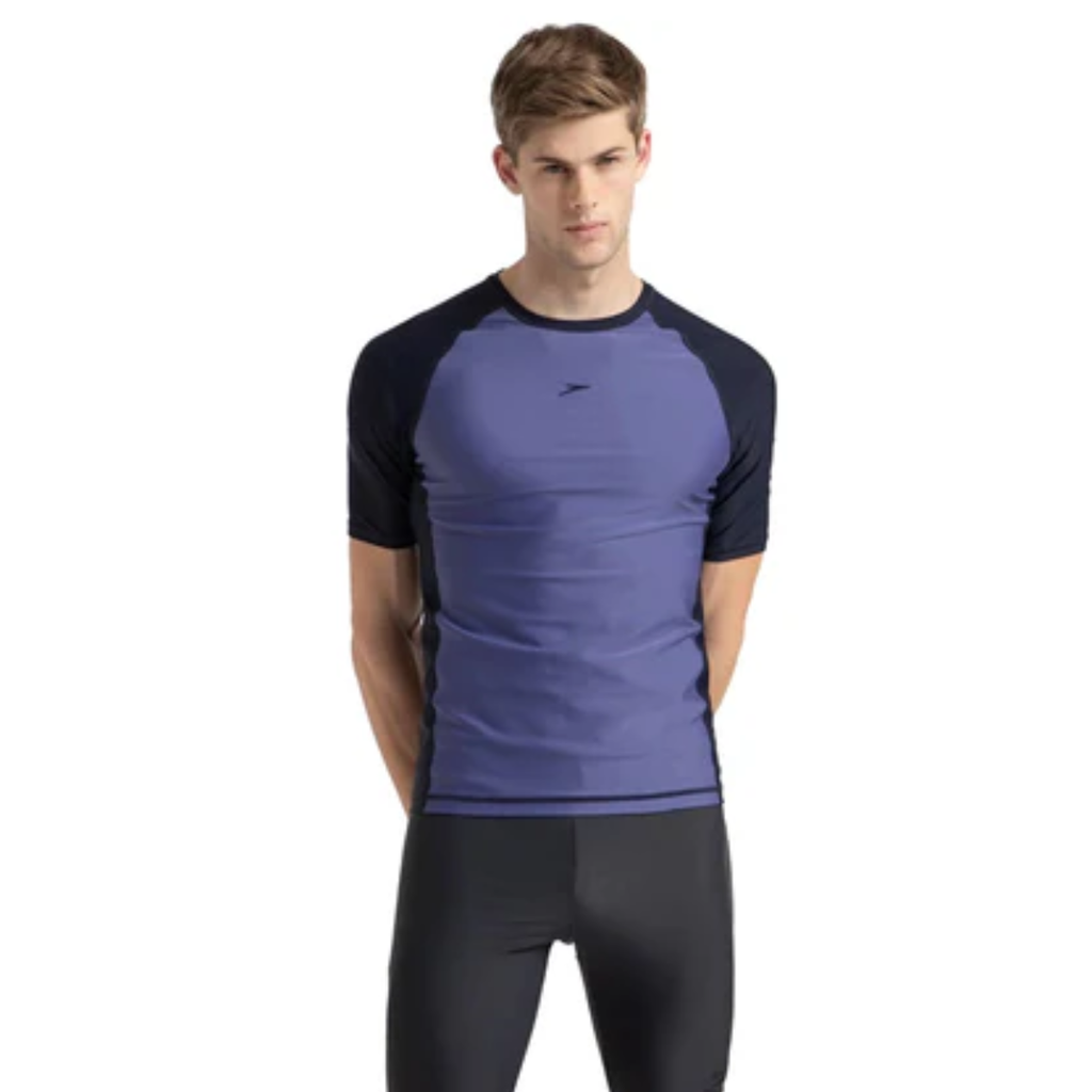 Speedo AM Short Sleeve Sun Top Swimming Costume Male