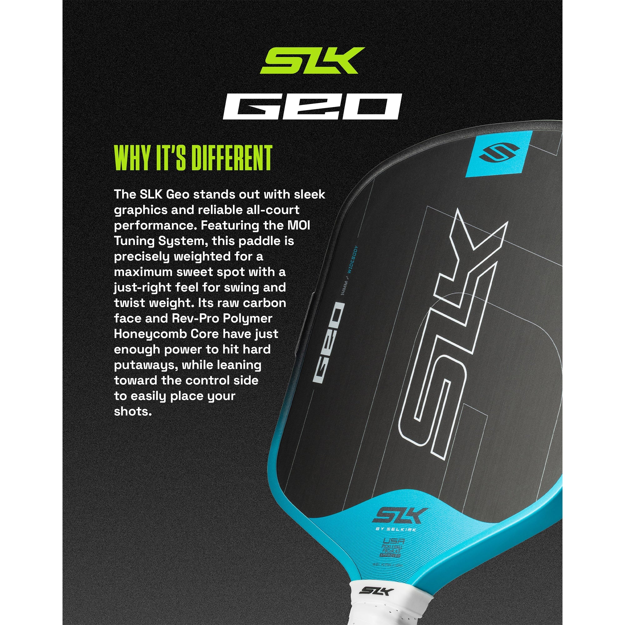 Selkirk SLK GEO Pickleball Paddle (Elongated)