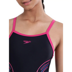 Speedo Jf Plas Plmt Thin Msbk Swimming Costume(Girls)
