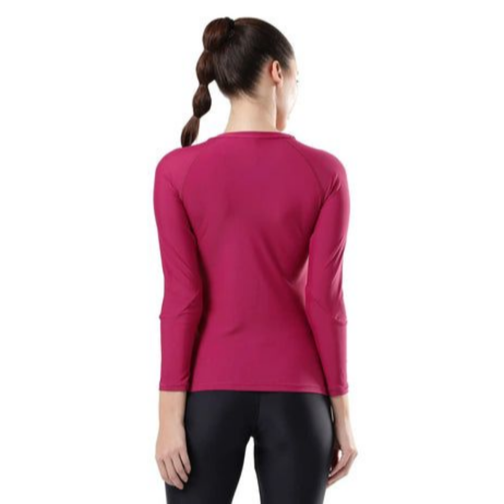 Speedo AF Solid LS Rash Top Swimming Costume Female