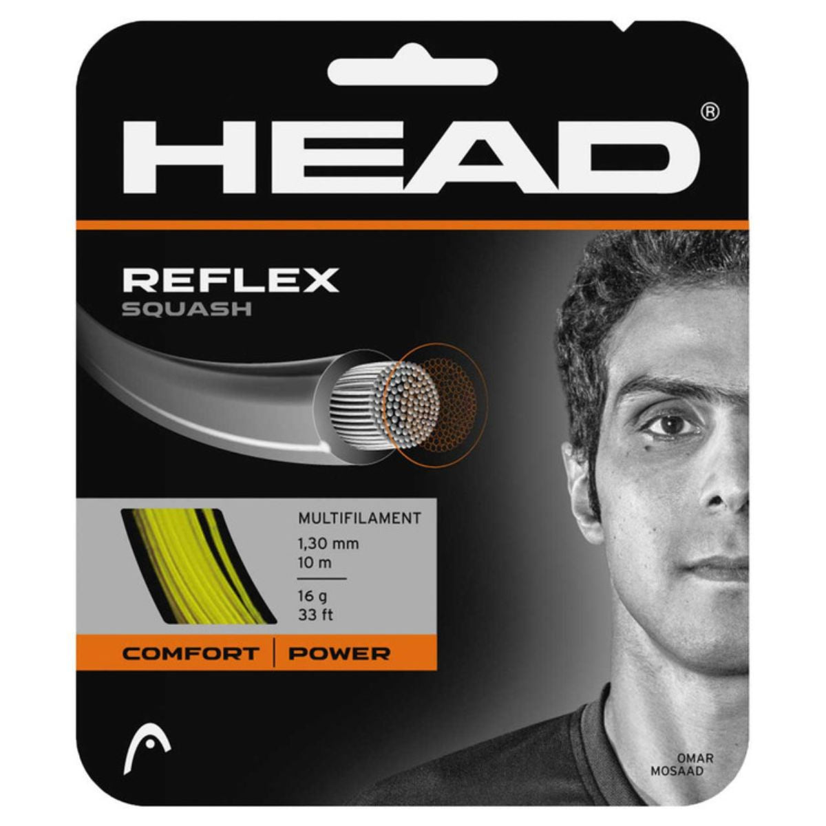 Head Reflex 16L Squash String (single racket can be strung)
