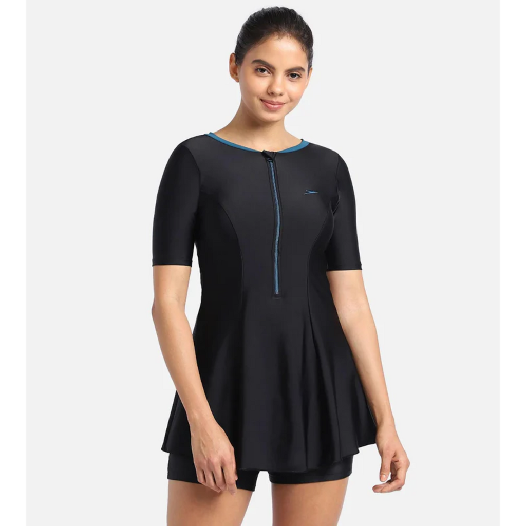 Speedo Af Closeback Swim Dress W Boyleg Swimming Costume(Female)