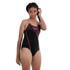Speedo Jf Medley Logo Muscle Back Swimming Costume(Girls)