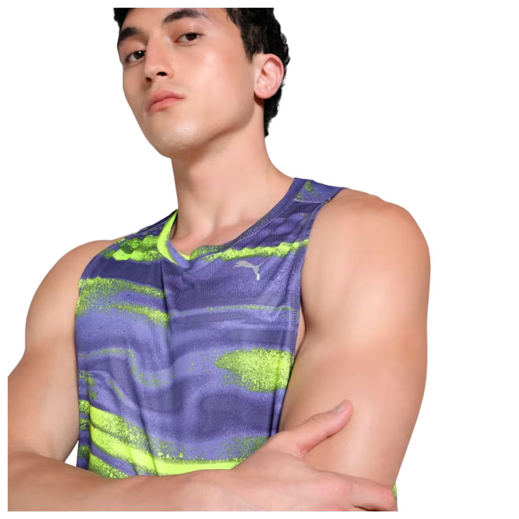 Puma Velocity All-Over Print Men's Running Tank(Polyblend)