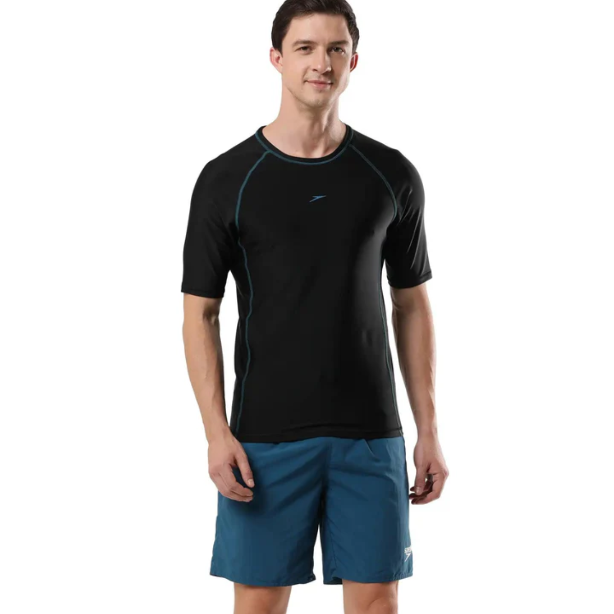 Speedo AM Short Sleeve Sun Top Swimming Costume Male