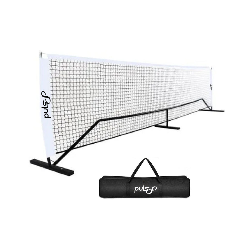 Puls8 Wave V2 Burnt Charcoal Pickleball Paddle Set (2 Paddles + 3 Balls + Net)