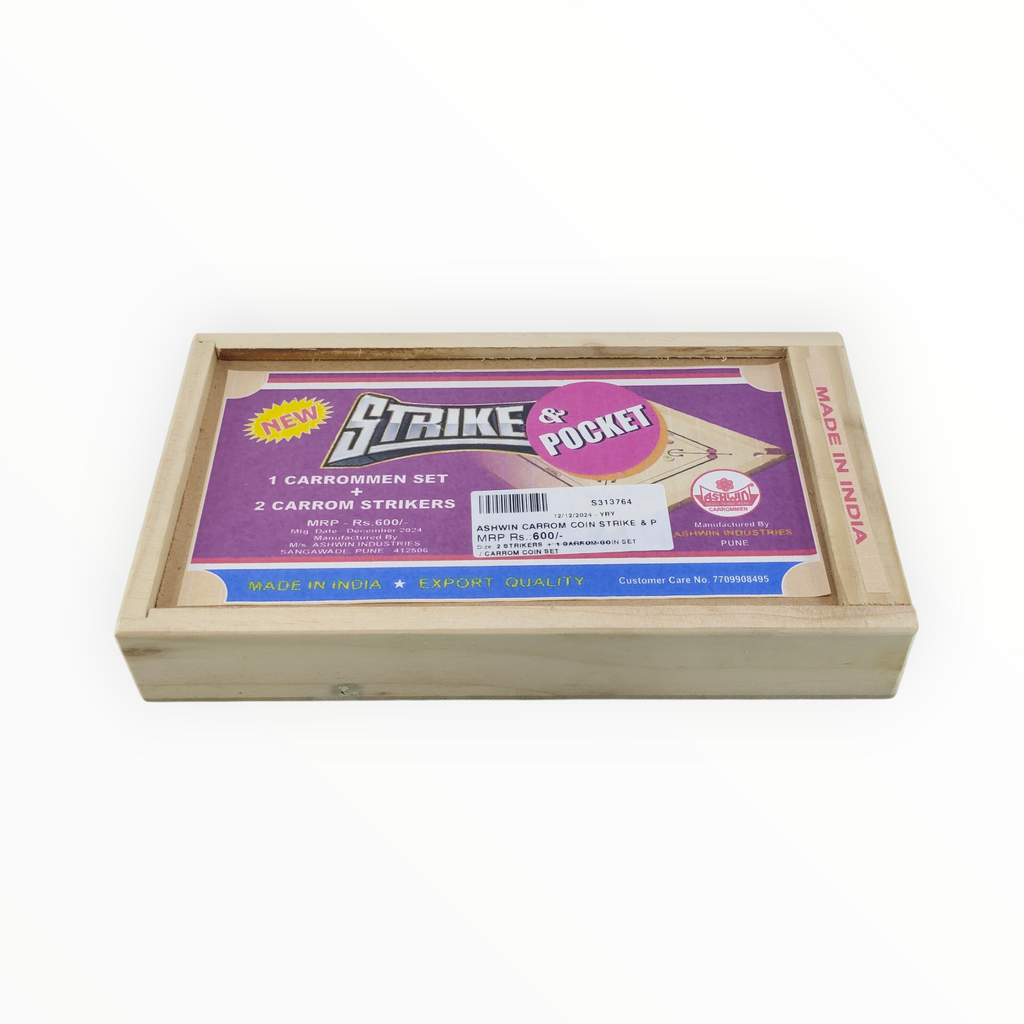 Ashwin Carrom Coin Strike & Pocker