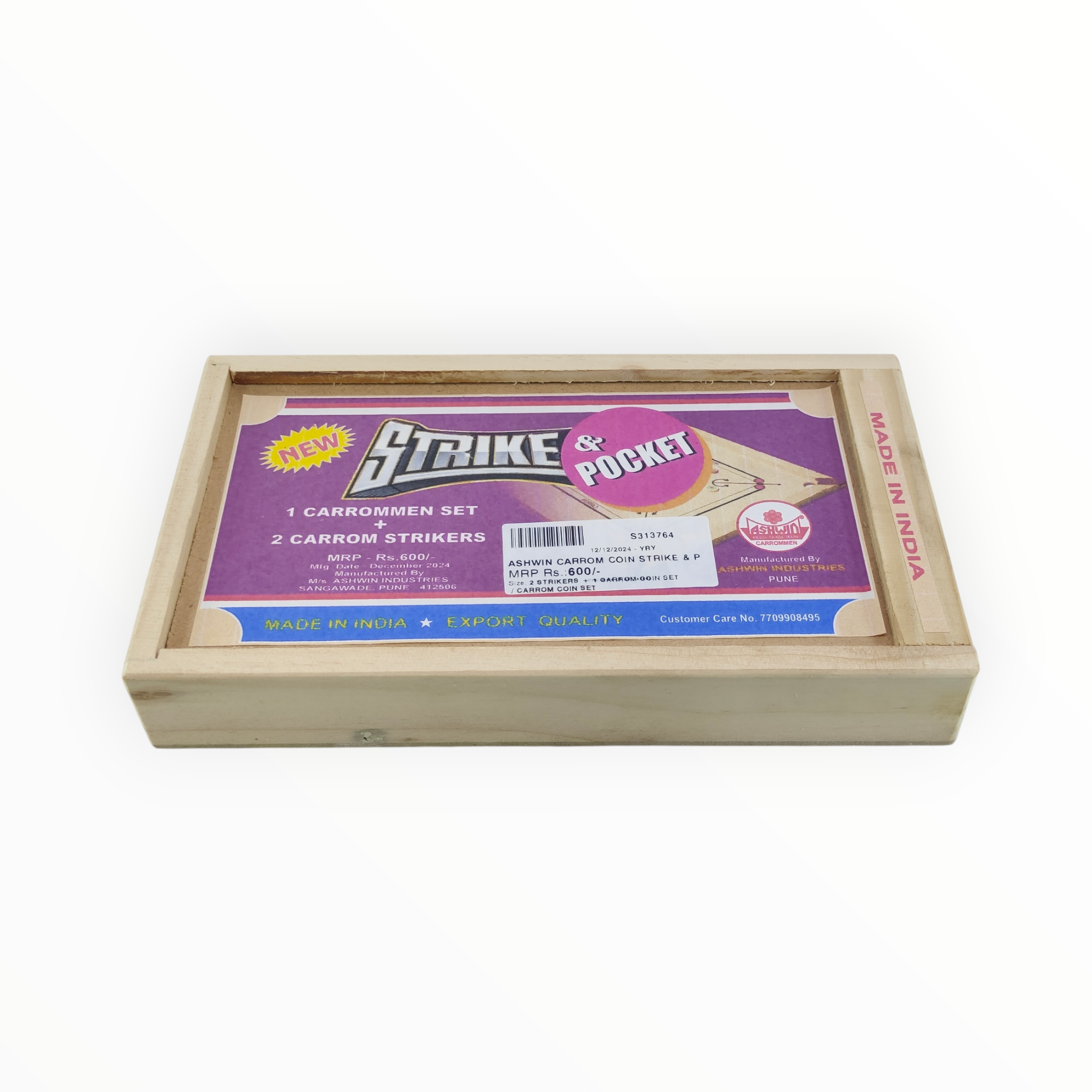 Ashwin Carrom Coin Strike & Pocker